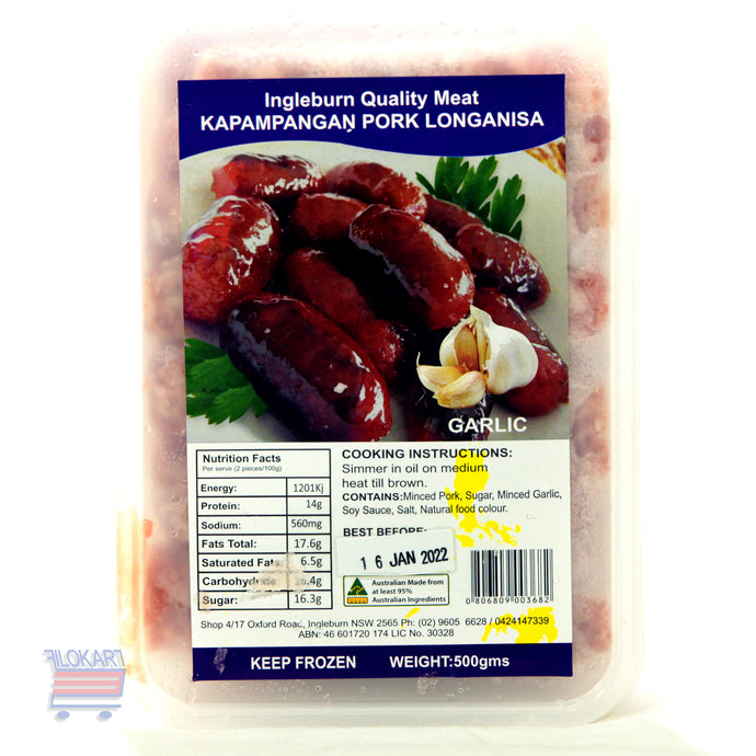 Kapampangan Pork Longanisa Garlic 500g